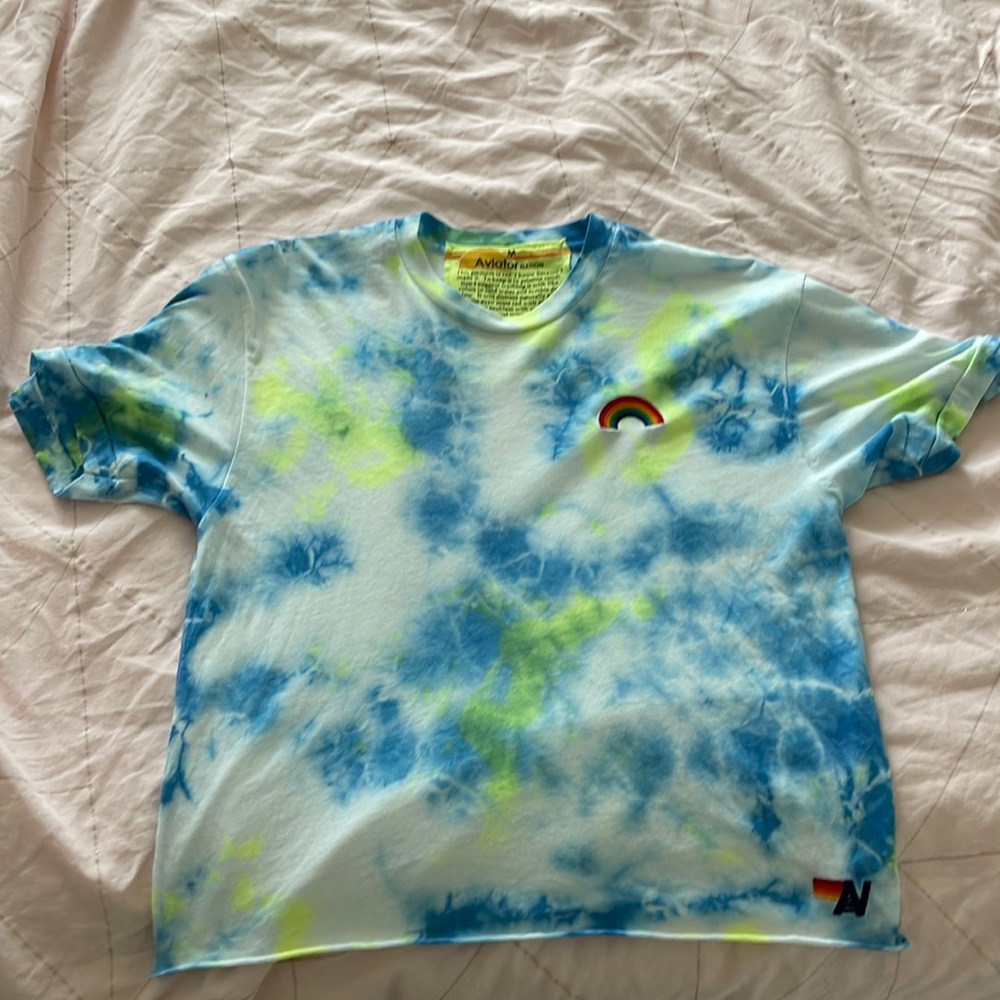 Aviator Nation women’s crop t-shirt - size M - tie dyed - gently used